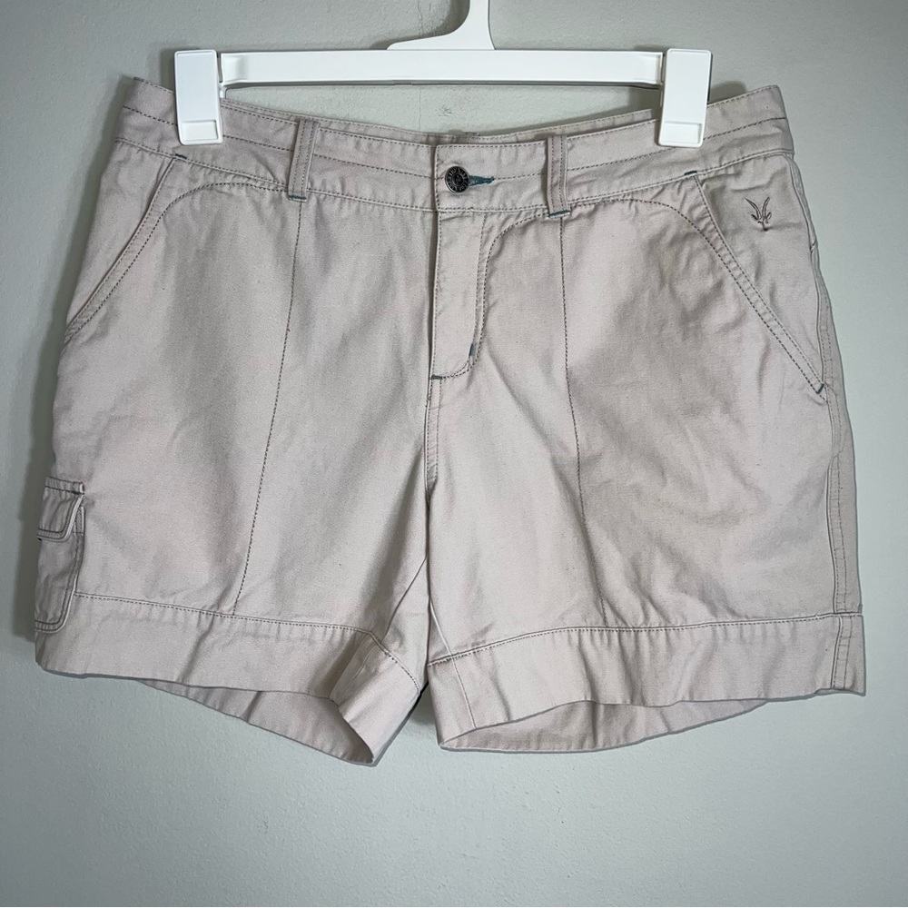 Ibex Women's Organic Cotton Shorts-Khaki-Size 12